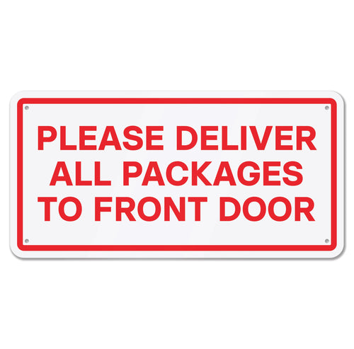 Bulk Case of 150 Signs - Please Deliver Packages to Front Door Sign, 12
