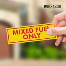 Load image into Gallery viewer, Bulk Case of 250 Sets - Sutter Signs 3pc Mixed Fuel Only Stickers for Fuel Tank | Weatherproof Adhesive Decals