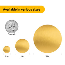Load image into Gallery viewer, Bulk Case of 100 Rolls - 500pcs Gold Dot Stickers 2 inch Diameter Roll