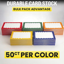 Load image into Gallery viewer, Bulk Case of 60 Sets - Sale Signs for Retail Stores for Yard Sale, Garage Sale 50pcs, 4.5" x 6.5", Yellow Starburst Paper Card Price Tags for Yard Sale, Garage Sale