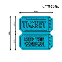 Load image into Gallery viewer, Bulk Case of 40 Rolls - Sutter Signs 1000 Raffle Tickets Double Roll | Tickets for Events, Drinks, 50/50, Carnival, Classroom (Blue)