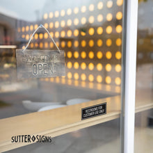 Load image into Gallery viewer, Restrooms for Customer Use Only Sticker Signs (Pack of 2)