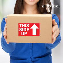 Load image into Gallery viewer, Bulk Case of 4 Sets - This Side Up 500 Labels per Roll 3"x5" by Sutter Signs (Pack of 3)