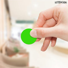 Load image into Gallery viewer, Bulk Case of 50 Sets - 2000pcs Neon Green Dot Sticker Label Roll, 1" Diameter, Labels for Inventory, Color Code Labels, Organization Stickers, 1000/roll (Pack of 2)
