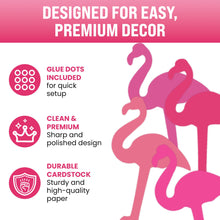 Load image into Gallery viewer, Bulk Case of 100 Sets - Flamingo Paper Cutouts 100pcs, Bulletin Board Cut Outs for Party Decorations, Classroom, Wall Decor