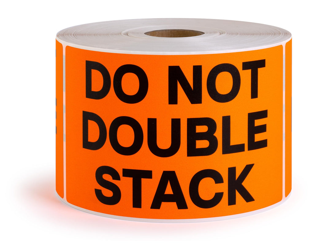 Bulk Case of 10 Rolls - 1000 pcs Do Not Stack Stickers for Shipping 3x5 inch Label Roll by Sutter Signs
