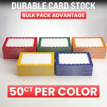 Load image into Gallery viewer, Bulk Case of 30 Sets - Red Starburst Sale Signs 50pcs, 5.5" x 7.5", Paper Card Price Tags for Retail Stores, Yard Sale, Garage Sale
