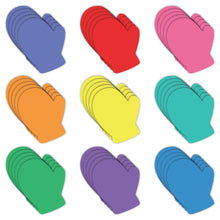 Load image into Gallery viewer, Bulk Case of 100 Sets - Mittens Paper Cutouts 54pcs | Bulletin Board Cut Outs for Party Decorations, Classroom, Wall Decor
