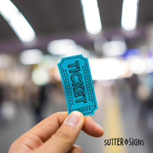 Load image into Gallery viewer, Bulk Case of 40 Rolls - Sutter Signs 1000 Raffle Tickets Double Roll | Tickets for Events, Drinks, 50/50, Carnival, Classroom (Blue)