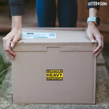 Load image into Gallery viewer, Bulk Case of 100 Rolls - 200pcs Caution Heavy Lift with Care Stickers 2" x 3", Shipping Label Safety Stickers