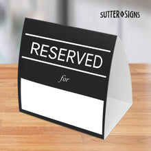 Load image into Gallery viewer, Bulk Case of 100 Sets - Reserved For Table Signs 20 Pack | Table Tent Place Cards for Weddings, Restaurants, Events