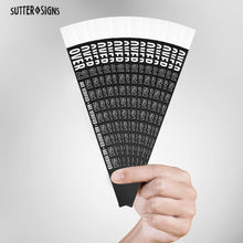 Load image into Gallery viewer, Bulk Case of 100 Sets - 21+ Wristbands for Events 500 ct | Over 21 Age Verified Wristbands for Venue, Concerts, Night Club | Black &amp; White Waterproof Vinyl Wrist Bands for Parties