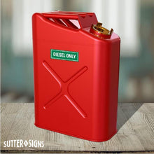 Load image into Gallery viewer, Bulk Case of 250 Sets - 18pc Diesel Only &amp; Gasoline Only Stickers for Fuel Tank | Weatherproof Adhesive Decals for Trucks, Tractors, Fuel Cans, Gas Caps