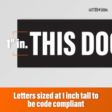 Load image into Gallery viewer, Bulk Case of 150 Sets - This Door To Remain Unlocked During Business Hours Sign | 1" High Text Adhesive Decal Sticker 2x26 inches