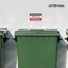 Load image into Gallery viewer, Bulk Case of 100 Signs - No Dumping Sign, Rust-free Aluminum Warning No Public Use of Dumpster Sign for Industrial, Commercial, Restaurant, Construction Work Site, 10x6 with Mounting Holes by Sutter Signs