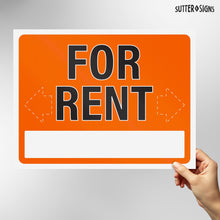 Load image into Gallery viewer, Bulk Case of 37 Sets - 2pk For Rent Signs with Stakes | 17&quot; x 13&quot; Large Corrugated Plastic House For Rent Yard Signs with H-Frame Stakes for Real Estate