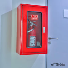 Load image into Gallery viewer, Bulk Case of 250 Sets - 10pcs Fire Extinguisher Inside Stickers | Self Adhesive Weatherproof Vinyl Fire Extinguisher Decals, Perfect for Indoor/Outdoor Use, Trucks, RVs, Vehicles