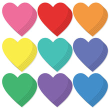 Load image into Gallery viewer, Bulk Case of 100 Sets - Paper Heart Cutouts 108pcs | Cut Out Shapes for Bulletin Board, Classroom, Decorations, Crafts. 3&quot; x 3&quot;