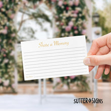 Load image into Gallery viewer, Bulk Case of 100 Sets - Share A Memory Cards for Funeral 3x5 inch | 50 Memorial Cards
