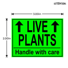 Load image into Gallery viewer, Bulk Case of 50 Sets - 250pcs Live Plants Shipping Stickers, Handle with Care Labels for Gardens, Nurseries, Landscaping, 3" x 2" Labels