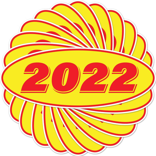 Bulk Case of 63 Sets - 2022 Car Model Year Windshield Stickers | 14