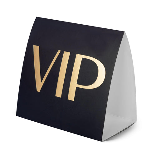 Bulk Case of 100 Sets - VIP Table Sign 10 Pack | Reserved Table Tent Night Club Signs for Bottle Service, Parties, Events