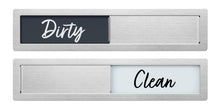 Load image into Gallery viewer, Bulk Case of 100 Sets - Dishwasher Magnet Clean Dirty Sign, Stainless Steel Clean Dirty Slider Magnet with Extra Adhesives for Mounting