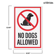 Load image into Gallery viewer, Bulk Case of 50 Sets - No Dogs Allowed Yard Signs with H-Frame Stakes, 8&quot; x 12&quot; Corrugated Plastic No Dogs Allowed Signs (Pack of 3)