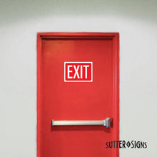 Load image into Gallery viewer, Bulk Case of 250 Sets - 2pcs Exit Sign Stickers for Business | Weatherproof Vinyl Self Adhesive Sticker for Door, 10" x 7"