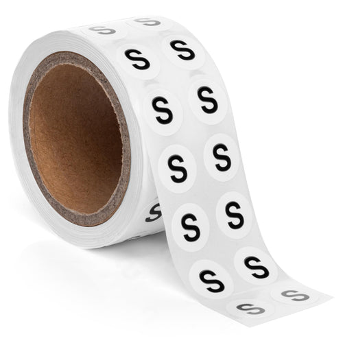 Bulk Case of 100 Rolls - 1000pcs Letter S Stickers, 0.5