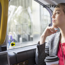 Load image into Gallery viewer, Bulk Case of 250 Sets - in Car Camera Recording Sticker 4pcs | Camera Recording in This Vehicle Decals for Rideshare, Van, Truck, Taxi Drivers. Clear Weatherproof Vinyl, 6&quot; x 2&quot;