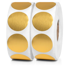 Load image into Gallery viewer, Bulk Case of 50 Sets - 2000pcs Gold Dot Sticker Label Roll 1 inch Diameter, 1000/roll (Pack of 2)
