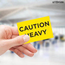 Load image into Gallery viewer, Bulk Case of 100 Rolls - 300pcs Caution Heavy Stickers, 2" x 3" Shipping Label Safety Stickers