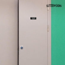 Load image into Gallery viewer, Bulk Case of 250 Signs - Janitor's Closet Sign, Durable ABS Plastic with Full Adhesive Backing, Sign for Door or Wall, 2x6"