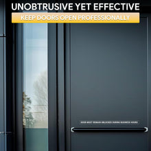 Load image into Gallery viewer, Bulk Case of 100 Signs - This Door To Remain Unlocked During Business Hours Sign Adhesive Decal, Clear Sticker 2x24 inches