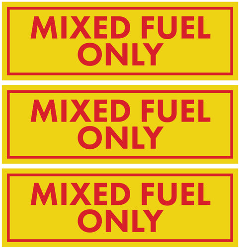 Bulk Case of 250 Sets - Sutter Signs 3pc Mixed Fuel Only Stickers for Fuel Tank | Weatherproof Adhesive Decals