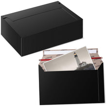 Load image into Gallery viewer, Bulk Case of 20 Sets - 50pcs Card Shipping Envelopes, 340gsm Tear Seal Mailers 7" x 4.35" - Black, Ultra-Rigid 340gsm Protection, Fast Tear-Strip Seal, Fits Toploaders &amp; Semi-Rigids, Sleek Matte Black Finish