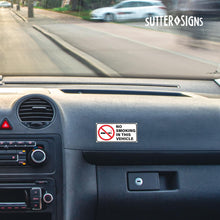 Load image into Gallery viewer, Bulk Case of 250 Sets - 6pk No Smoking Stickers for Vehicles | No Smoking in This Vehicle Sign | Weatherproof Vinyl Decals, 3" x 1.5"