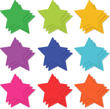 Load image into Gallery viewer, Bulk Case of 100 Sets - Large Star Paper Cutouts 27pcs | 7" Cut Out Shapes for Bulletin Board, Classroom, Decorations, Crafts