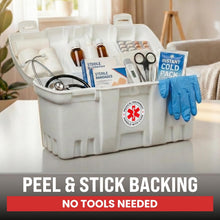 Load image into Gallery viewer, Bulk Case of 250 Sets - 10pcs Medical Equipment Luggage Tag Stickers, 4" Diameter Weatherproof UV Laminated Vinyl Stickers for Medical Supplies, Devices, Nurses