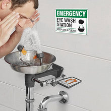 Load image into Gallery viewer, Bulk Case of 100 Signs - Emergency Eye Wash Station Keep Area Clear Sign 10x7 Inch | Rust-Free Aluminum Eye Wash Station, Durable Safety Sign with Pre-Drilled Mounting Holes