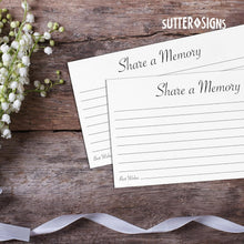 Load image into Gallery viewer, Bulk Case of 100 Sets - Share A Memory Cards for Funeral 3x5 inch | 50 Memorial Cards