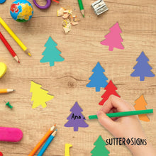Load image into Gallery viewer, Bulk Case of 100 Sets - Paper Tree Cutouts 108pcs | Cut Out Shapes for Bulletin Board, Classroom, Decorations, Crafts