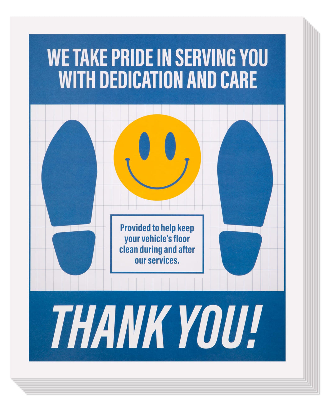 Bulk Case of 15 Sets - Car Paper Floor Mats 50ct | White Disposable Floor Protector Mats, 16