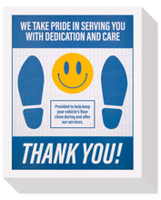 Load image into Gallery viewer, Bulk Case of 6 Sets - Car Paper Floor Mats 100ct | Oil Resistant Composite Laminated Paper | 16&quot; x 20&quot;