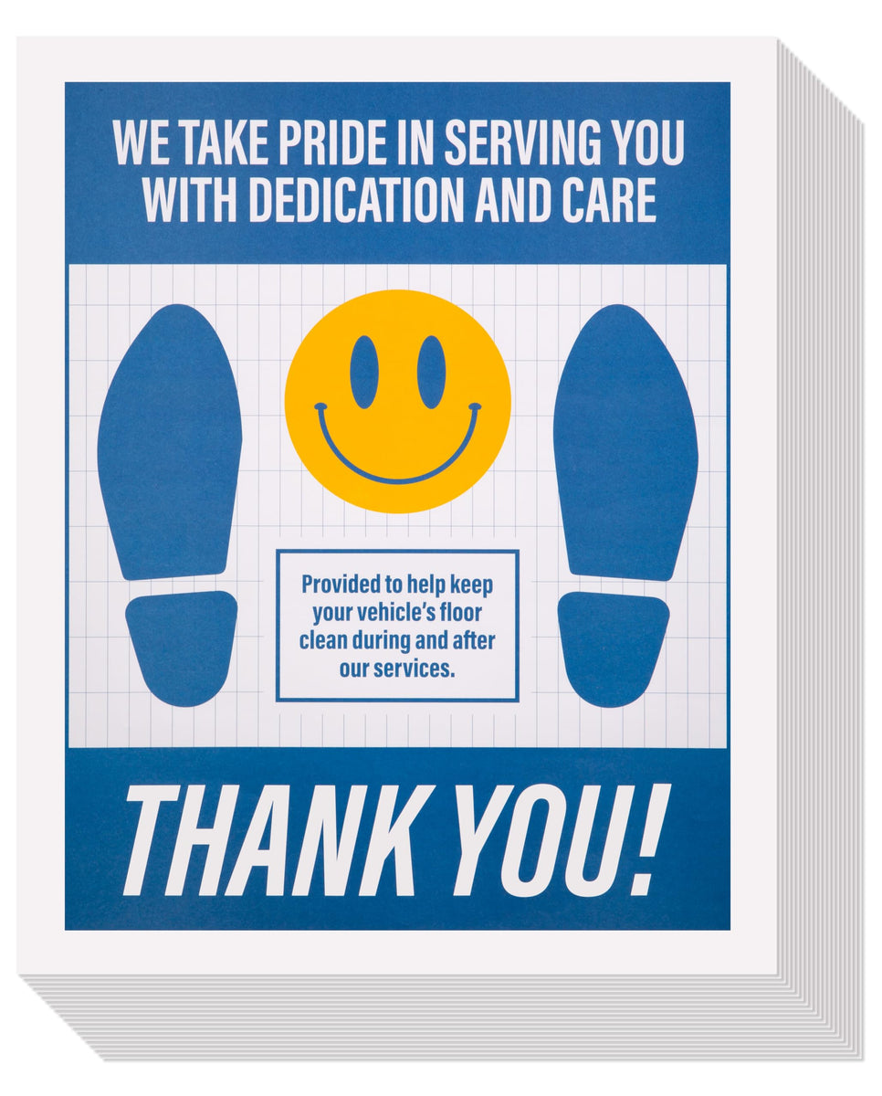 Bulk Case of 6 Sets - Car Paper Floor Mats 100ct | Oil Resistant Compo ...