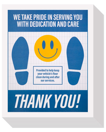 Bulk Case of 6 Sets - Car Paper Floor Mats 100ct | Oil Resistant Composite Laminated Paper | 16