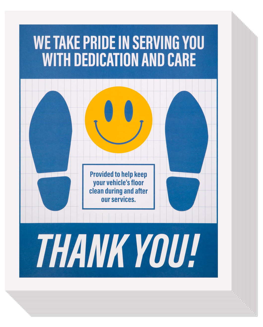 Bulk Case of 6 Sets - Car Paper Floor Mats 100ct | Oil Resistant Composite Laminated Paper | 16