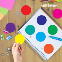 Load image into Gallery viewer, Bulk Case of 100 Sets - Paper Circle Cutouts 108pcs | Cut Out Shapes for Bulletin Board, Classroom, Decorations, Crafts. 3" x 3"