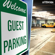 Load image into Gallery viewer, Bulk Case of 60 Signs - Welcome Guest Parking Sign | Visitor Parking Sign for Business, 10x14 Inch Rust-free Aluminum